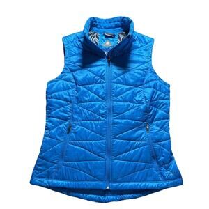 Columbia Jacket Vest Women Medium Omni‑Heat Full Zip Insulated Blue Outdoor Hike